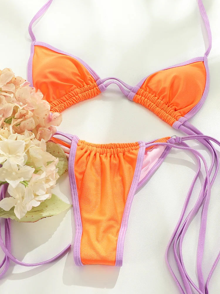🌸 Bikini Donna a Triangolo con Slip Essenziale