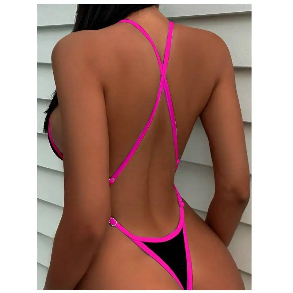 🌸 Bikini Donna a Due Pezzi con Colori a Contrasto