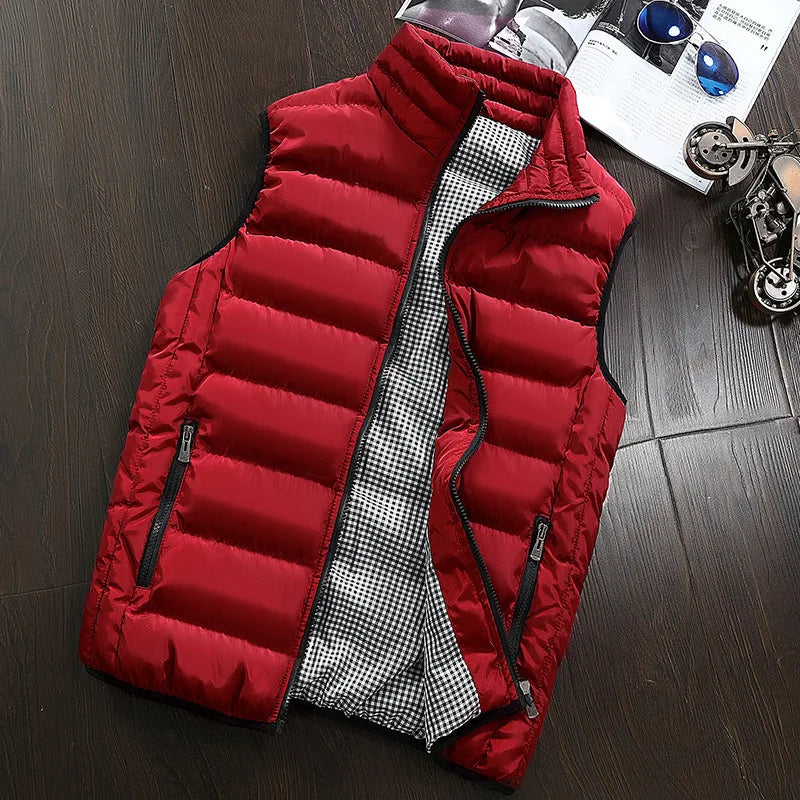 🌸 Gilet Uomo Imbottito Antivento Invernale Senza Maniche