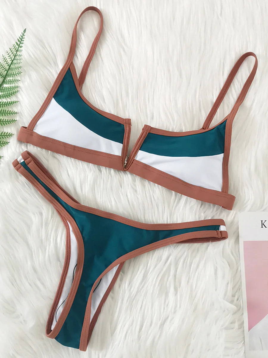 ❤️ Bikini Donna Effetto Denim a Due Pezzi
