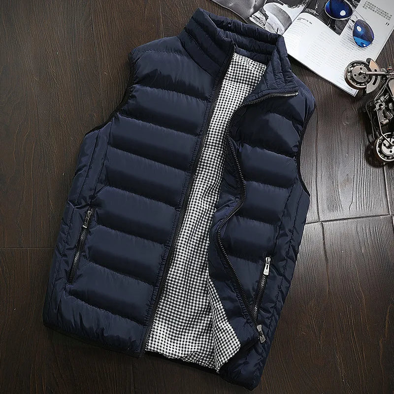 🌸 Gilet Uomo Imbottito Antivento Invernale Senza Maniche
