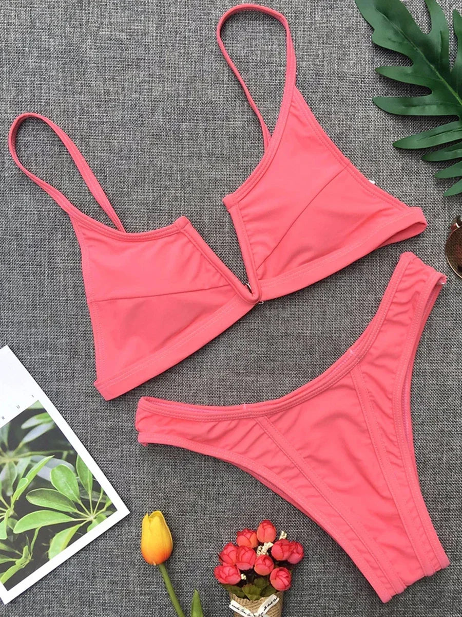 ❤️ Bikini Donna Effetto Denim a Due Pezzi