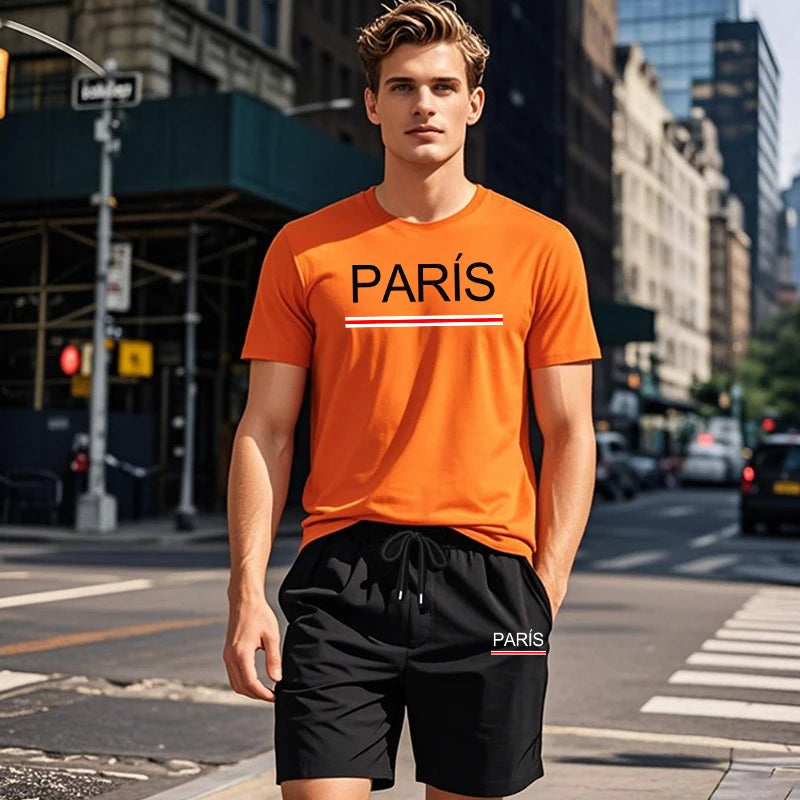 ⭐ Completo Sportivo Estivo Uomo in Cotone  Stile Casual