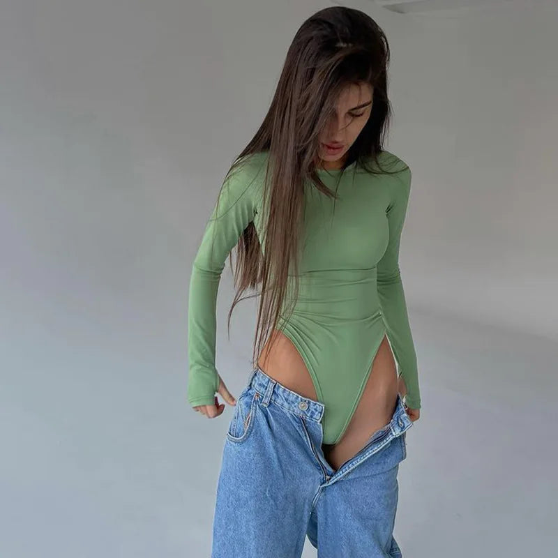 🌸 Body Donna a Maniche Lunghe Stile Fashion Autunnale